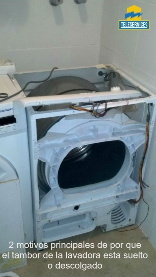 el tambor de la lavadora esta suelto